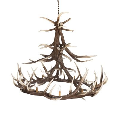 Elk 12 Faux Antler Chandelier