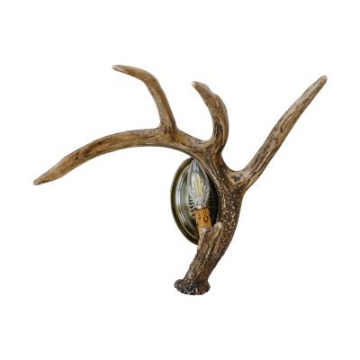 Whitetail Deer Right Faux Antler Wall Sconce