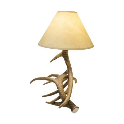 Whitetail Deer 2 Faux Antler Table Lamp