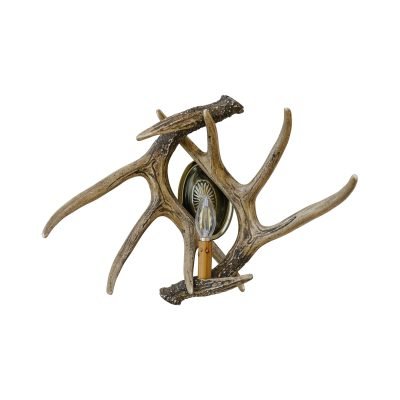 Whitetail Deer 2 Faux Antler Wall Sconces