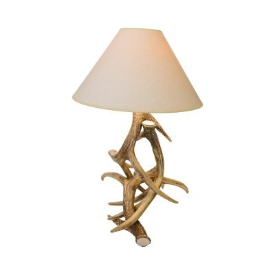 Whitetail Deer 3 Faux Antler Table Lamp