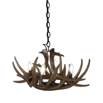 Whitetail Deer 6 Faux Antler Chandelier*