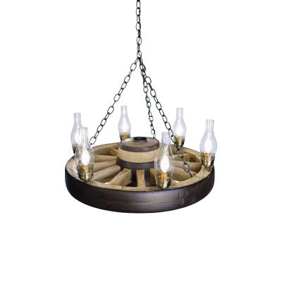 Small Wagon Wheel Chandelier*