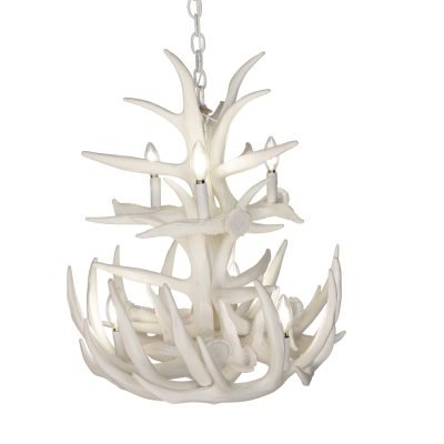 Whitetail Deer 12 Large Faux Antler Chandelier*