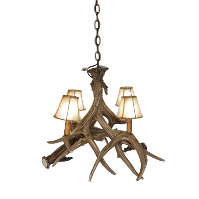 Mule Deer 4 Faux Antler Chandelier