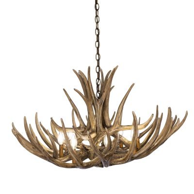 Mule Deer 12 Faux Antler Chandelier