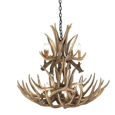 Mule Deer 16 Faux Antler Chandelier