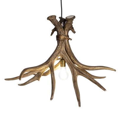 Mule Deer 3 Faux Antler Pendant