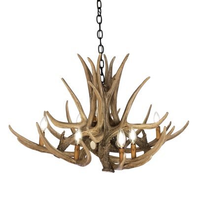 Mule Deer 8 Faux Chandelier